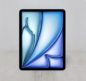 Το iPad Air M2 11 ιντσών (μόνο Wi-Fi) διαθέτει μια πλήρως πλαστικοποιημένη, αντιανακλαστική οθόνη LED 10,86\" με οπίσθιο φωτισμό 2360x1640 \"Liquid Retina\" (264 ppi, 500 nits) που περιβάλλεται από ένα λεπτό μαύρο πλαίσιο και είναι συσκευασμένο σε μια επίπεδη πίσω θήκη με στρογγυλή γωνία. Το iPad Air M2 11\" τροφοδοτείται από έναν επεξεργαστή Apple M2 στα 3,49GHz με 8 πυρήνες (4 performance cores and 4 efficiency cores, μια GPU 9 πυρήνων, μια μηχανή Neural Engine 16 πυρήνων, 8 GB μνήμης RAM και 100 GB/s εύρους ζώνης μνήμης και με χωρητικότητα αποθήκευσης τα 128 GB. Η συνδεσιμότητα περιλαμβάνει θύρα USB-C που υποστηρίζει USB 3 (έως 10 Gb/s), ταυτόχρονη διπλή ζώνη 802.11ax (Wi-Fi 6E) με 2x2 MIMO και Bluetooth 5.3, καθώς και υποστήριξη για \"Touch ID\" ενσωματωμένο στο επάνω κουμπί. Το iPad Air M2 11\" διαθέτει μία πίσω κάμερα \"Wide\" 12 megapixel που τραβάει 4K και μία ενιαία οριζόντια μπροστινή κάμερα \"Ultra Wide\" 12 megapixel που τραβάει 1080p και υποστηρίζει τη λειτουργία \"Center Stage\" που κάνει αυτόματα πανοραμική λήψη και μεγέθυνση για να διατηρεί τα θέματα σε καρέ. Διαθέτει επίσης διπλά μικρόφωνα. Τα μοντέλα iPad Air M2 11\" υποστηρίζουν επίσης εξωτερικά πληκτρολόγια και trackpad, αλλά τα μοντέλα iPad Air M2 προσθέτουν υποστήριξη για ένα νέο \"Apple Pencil Pro\" με πρόσθετους αισθητήρες για βελτιωμένη διαδραστικότητα (συμπίεση, κύλιση κάννης και απτική ανάδραση). Εξακολουθεί να φορτίζει μέσω μιας μαγνητικής σύνδεσης στο πλάι της συσκευής.