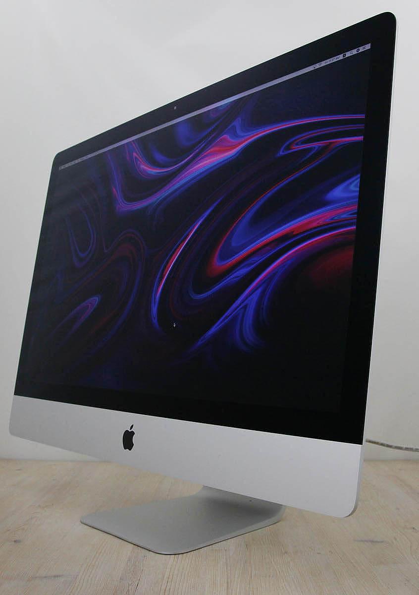 The iMac Core i9 3.6 27-Inch Aluminum (Retina 5K, 2020/Comet Lake; AMD Radeon Pro 5700 8gb) features a 14-nm Comet Lake 3.6GHz Intel Core i9 processor (I9-10910) with *ten* independent processor cores on a single chip, a 20 MB shared level 3 cache, a T2 Security Chip, 64GB of *easy to upgrade* 2666 MHz DDR4 SDRAM, a 1Tbytes SSD, and a Radeon Pro 5700 graphics processor wth 8 GB of dedicated GDDR6 video memory. It also has a built-in 1080p FaceTime HD webcam, a studio-quality three-mic array, and stereo speakers. This model has a 27\" *5120x2880* LED-backlit 16:9 widescreen IPS DCI-P3 Retina 5K display with True Tone technology. The rear of the case is aluminum and is thicker in the middle and tapers to a razor thin 5 mm at the edges. Connectivity includes four USB 3.0 ports, dual Thunderbolt 3 (USB-C) ports, Gigabit Ethernet, 802.11ac Wi-Fi, and Bluetooth 5.0.