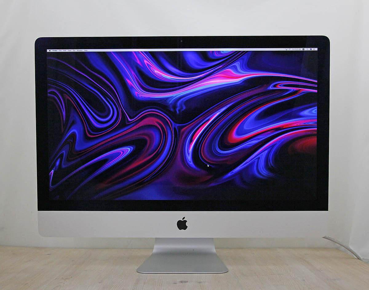 The iMac Core i9 3.6 27-Inch Aluminum (Retina 5K, 2020/Comet Lake; AMD Radeon Pro 5700 8gb) features a 14-nm Comet Lake 3.6GHz Intel Core i9 processor (I9-10910) with *ten* independent processor cores on a single chip, a 20 MB shared level 3 cache, a T2 Security Chip, 64GB of *easy to upgrade* 2666 MHz DDR4 SDRAM, a 1Tbytes SSD, and a Radeon Pro 5700 graphics processor wth 8 GB of dedicated GDDR6 video memory. It also has a built-in 1080p FaceTime HD webcam, a studio-quality three-mic array, and stereo speakers. This model has a 27\" *5120x2880* LED-backlit 16:9 widescreen IPS DCI-P3 Retina 5K display with True Tone technology. The rear of the case is aluminum and is thicker in the middle and tapers to a razor thin 5 mm at the edges. Connectivity includes four USB 3.0 ports, dual Thunderbolt 3 (USB-C) ports, Gigabit Ethernet, 802.11ac Wi-Fi, and Bluetooth 5.0.