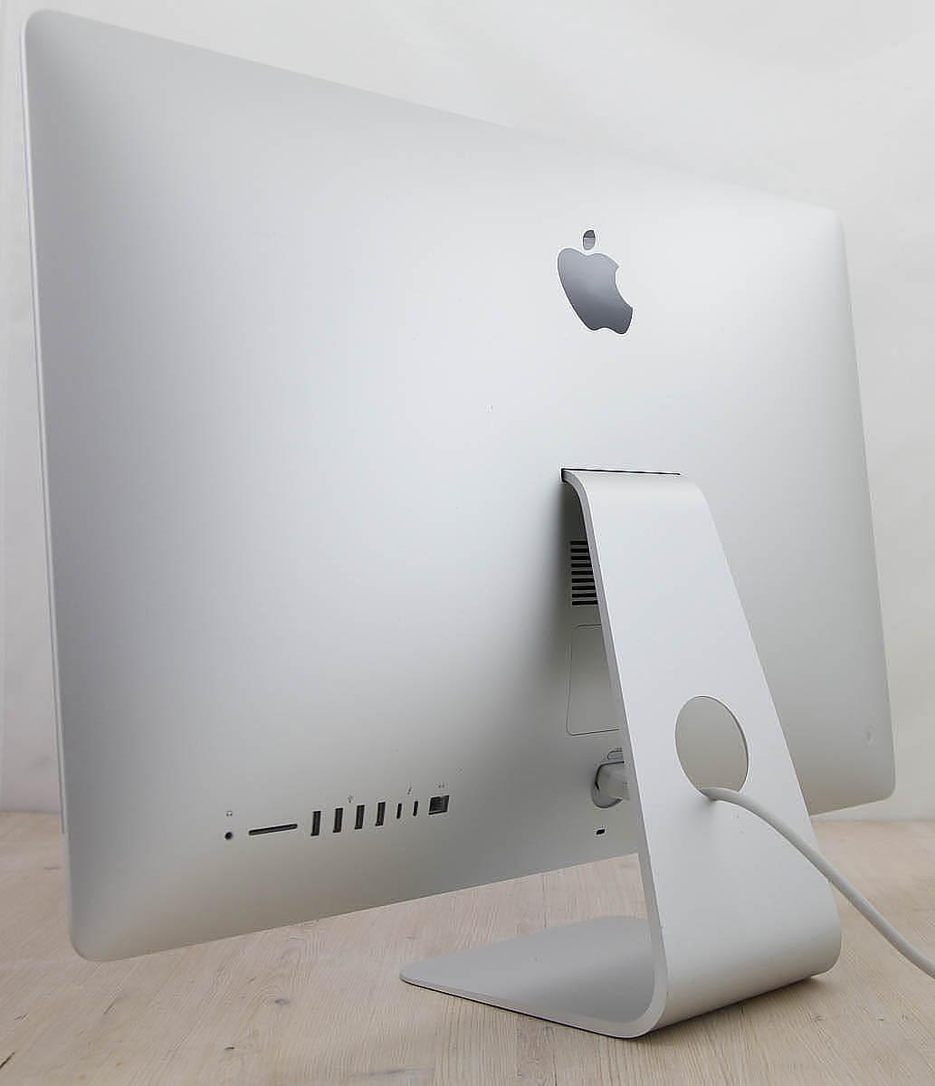 This iMac Core i5 3.0Ghz 27-Inch (Retina 5K, 2019) features a 14-nm 3.0GHz Intel Core i5 processor with 4 independent cores, 6 MB shared level 3 cache, 32GB 2666MHz DDR4 SDRAM memory, a 1Tbyte SSD, and an AMD Radeon Pro 570X graphics card with 4GB of memory. It also features a built-in FaceTime HD camera and stereo speakers. This model features a gorgeous 27-inch 5120×2880 LED-backlit 16:9 widescreen IPS DCI-P3 Retina 5K display. The display bezel is 5mm thick and is made of a solid cast aluminum chassis. Connectivity includes 4x USB 3.0 ports, 2x Thunderbolt 3 (USB-C) ports, Gigabit Ethernet port, 802.11ac Wi-Fi wireless networking capability, and of course Bluetooth 4.2.