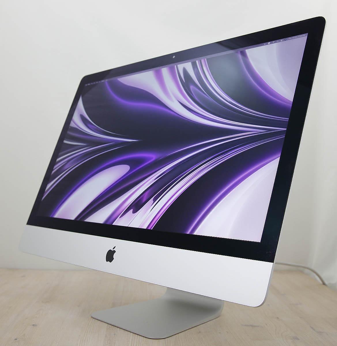 This iMac Core i5 3.0Ghz 27-Inch (Retina 5K, 2019) features a 14-nm 3.0GHz Intel Core i5 processor with 4 independent cores, 6 MB shared level 3 cache, 32GB 2666MHz DDR4 SDRAM memory, a 1Tbyte SSD, and an AMD Radeon Pro 570X graphics card with 4GB of memory. It also features a built-in FaceTime HD camera and stereo speakers. This model features a gorgeous 27-inch 5120×2880 LED-backlit 16:9 widescreen IPS DCI-P3 Retina 5K display. The display bezel is 5mm thick and is made of a solid cast aluminum chassis. Connectivity includes 4x USB 3.0 ports, 2x Thunderbolt 3 (USB-C) ports, Gigabit Ethernet port, 802.11ac Wi-Fi wireless networking capability, and of course Bluetooth 4.2.