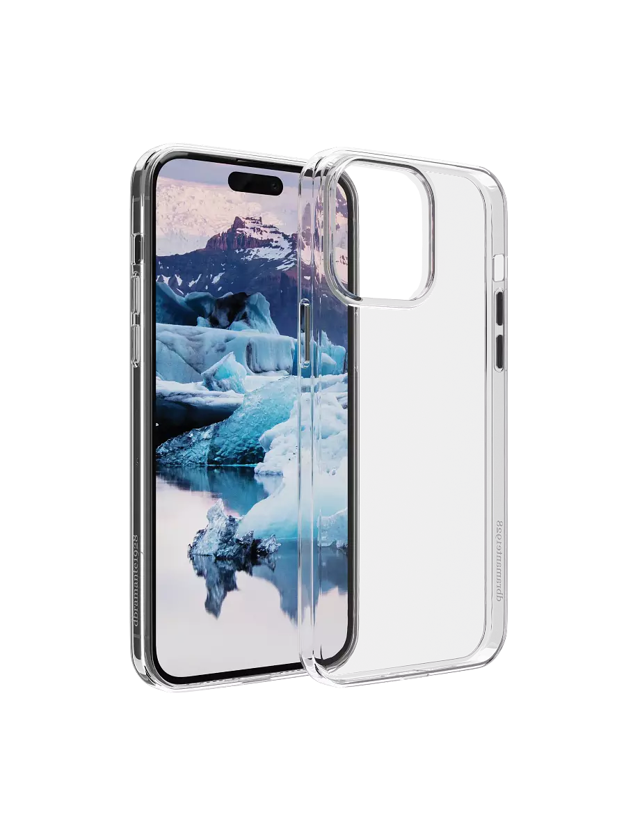 Greenland Clear is a clear impact protective soft case made from 100% recycled and recyclable plastic materials. With easy-to-press buttons and raised edges to protect camera and screen, Greenland offers complete protection of your phone.