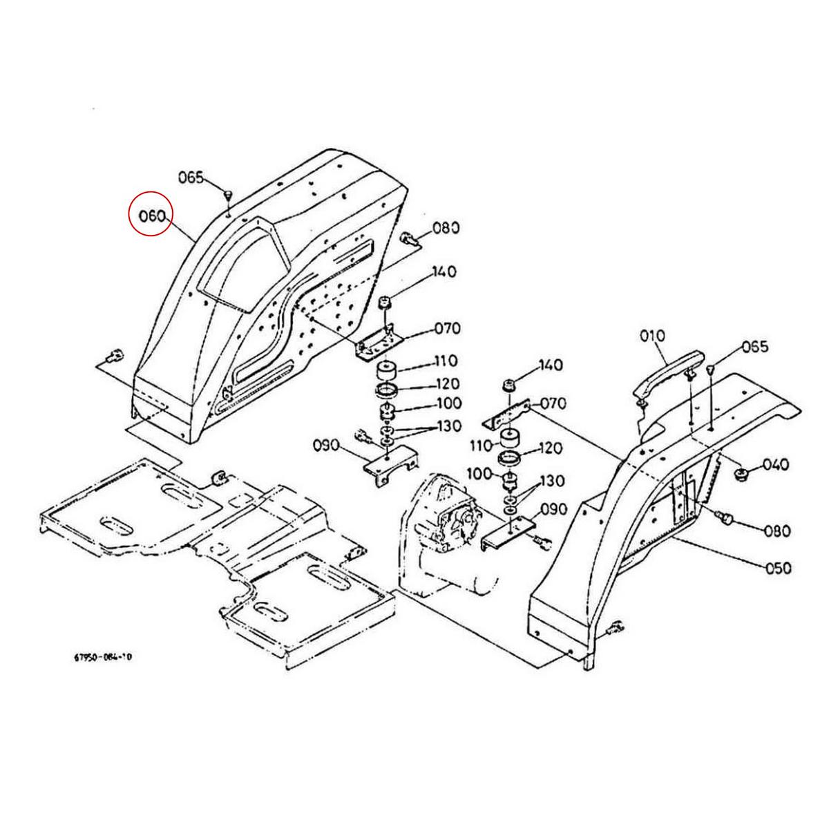 Kubota Φτερό δεξί 67950-52610. Ανταλλακτικά μεταχειρισμένα και καινούρια, εισαγόμενα από την Ιαπωνία σε άριστη κατάσταση. Βρείτε γνήσια - original και ιμιτασιόν - aftermarket ανταλλακτικά για όλα τα Kubota σε προσιτές τιμές.