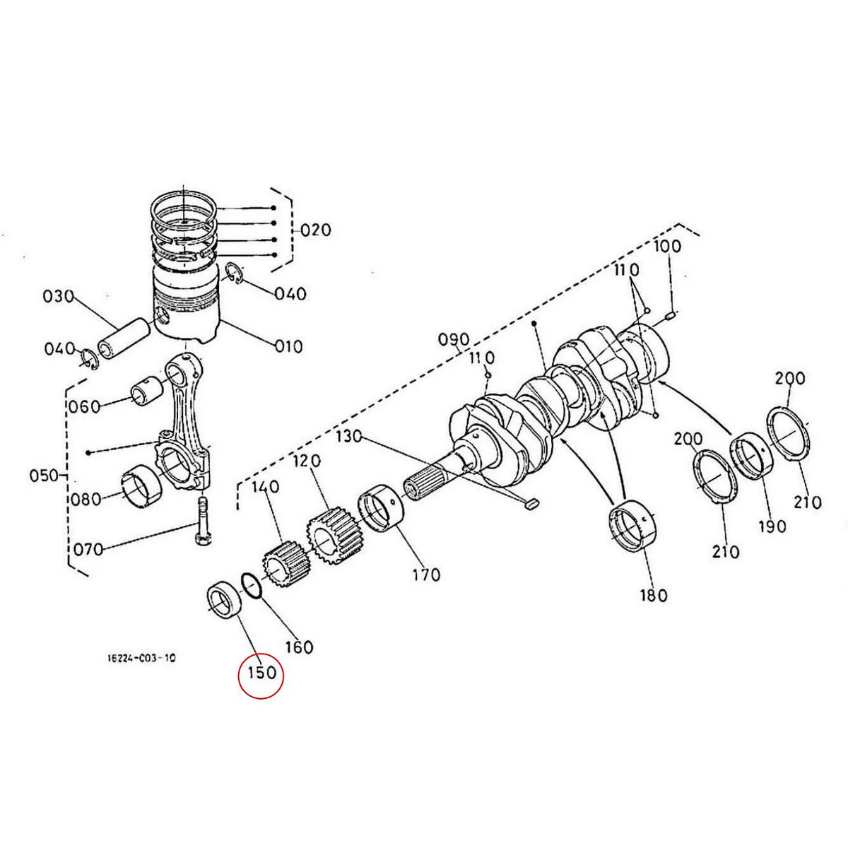 Kubota Μπάγα στροφάλου 16271-23250. Ανταλλακτικά μεταχειρισμένα και καινούρια, εισαγόμενα από την Ιαπωνία σε άριστη κατάσταση. Βρείτε γνήσια - original και ιμιτασιόν - aftermarket ανταλλακτικά για όλα τα Kubota σε προσιτές τιμές.