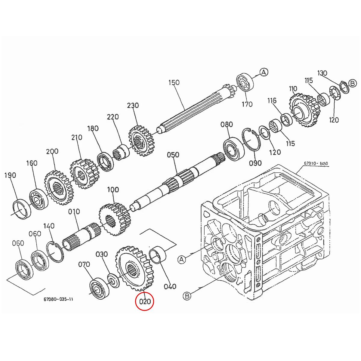 Kubota Γρανάζι 40 δόντια 67980-14330. Ανταλλακτικά μεταχειρισμένα και καινούρια, εισαγόμενα από την Ιαπωνία σε άριστη κατάσταση. Βρείτε γνήσια - original και ιμιτασιόν - aftermarket ανταλλακτικά για όλα τα Kubota σε προσιτές τιμές.