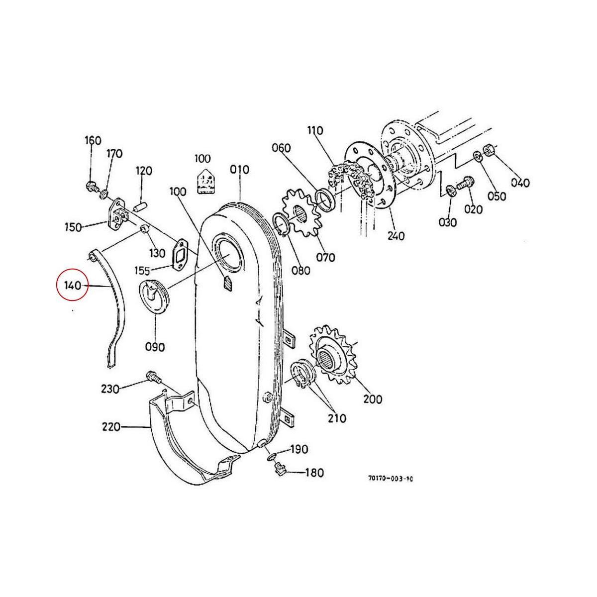 Kubota Εντατήρας καδένας 79105-32240. Ανταλλακτικά μεταχειρισμένα και καινούρια, εισαγόμενα από την Ιαπωνία σε άριστη κατάσταση. Βρείτε γνήσια - original και ιμιτασιόν - aftermarket ανταλλακτικά για όλα τα Kubota σε προσιτές τιμές.