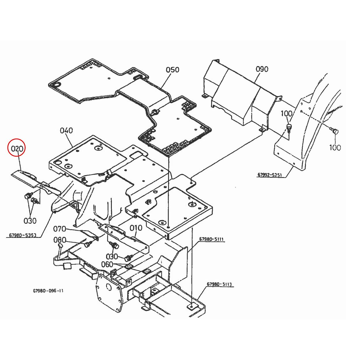 Kubota Πατάκι 67980-51340. Ανταλλακτικά μεταχειρισμένα και καινούρια, εισαγόμενα από την Ιαπωνία σε άριστη κατάσταση. Βρείτε γνήσια - original και ιμιτασιόν - aftermarket ανταλλακτικά για όλα τα Kubota σε προσιτές τιμές