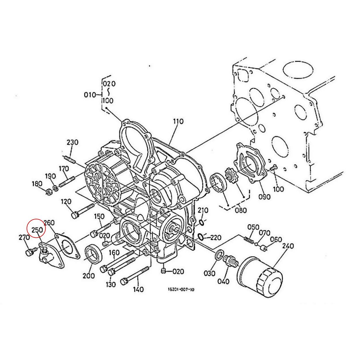 Kubota Λήπτης ωρόμετρου 58417-25950