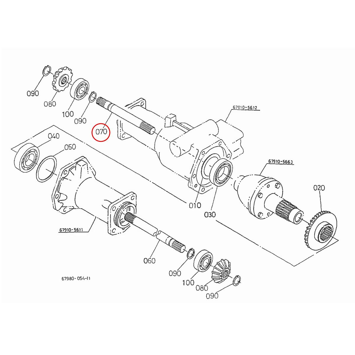 Kubota Άξονας 67910-56760. Ανταλλακτικά μεταχειρισμένα και καινούρια, εισαγόμενα από την Ιαπωνία σε άριστη κατάσταση. Βρείτε γνήσια - original και ιμιτασιόν - aftermarket ανταλλακτικά για όλα τα Kubota σε προσιτές τιμές.