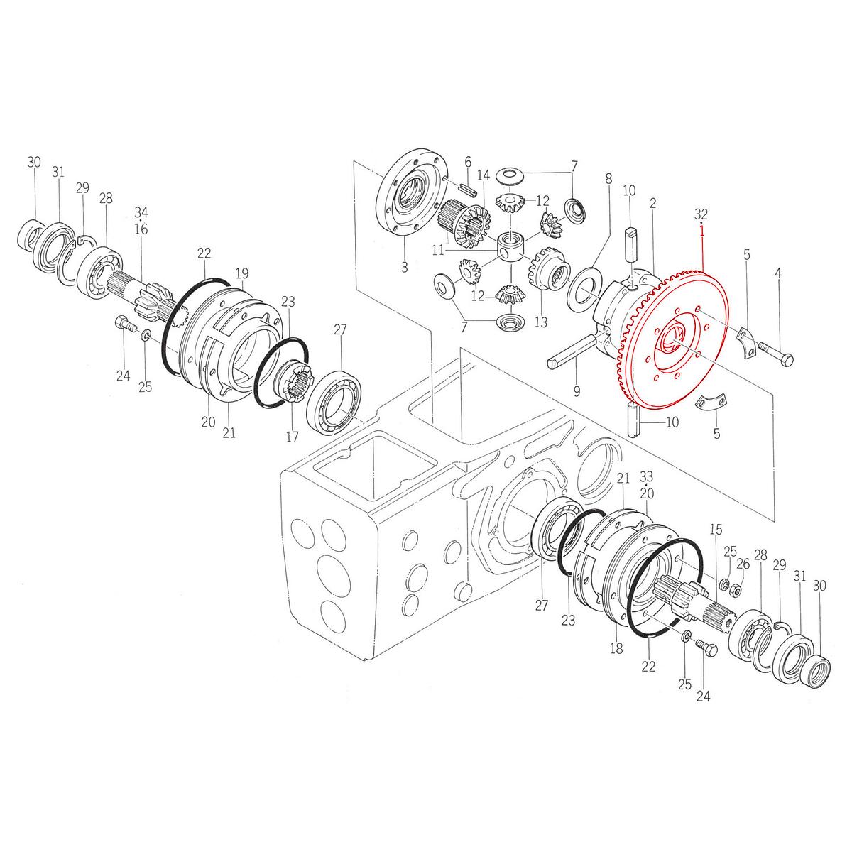 Drive-gear L set crown pinion 51 - 8 T Iseki 1421-023-200-00. Used and new spare parts, imported from Japan in excellent condition. Find genuine - original and aftermarket spare parts for all Iseki tractors at affordable prices.