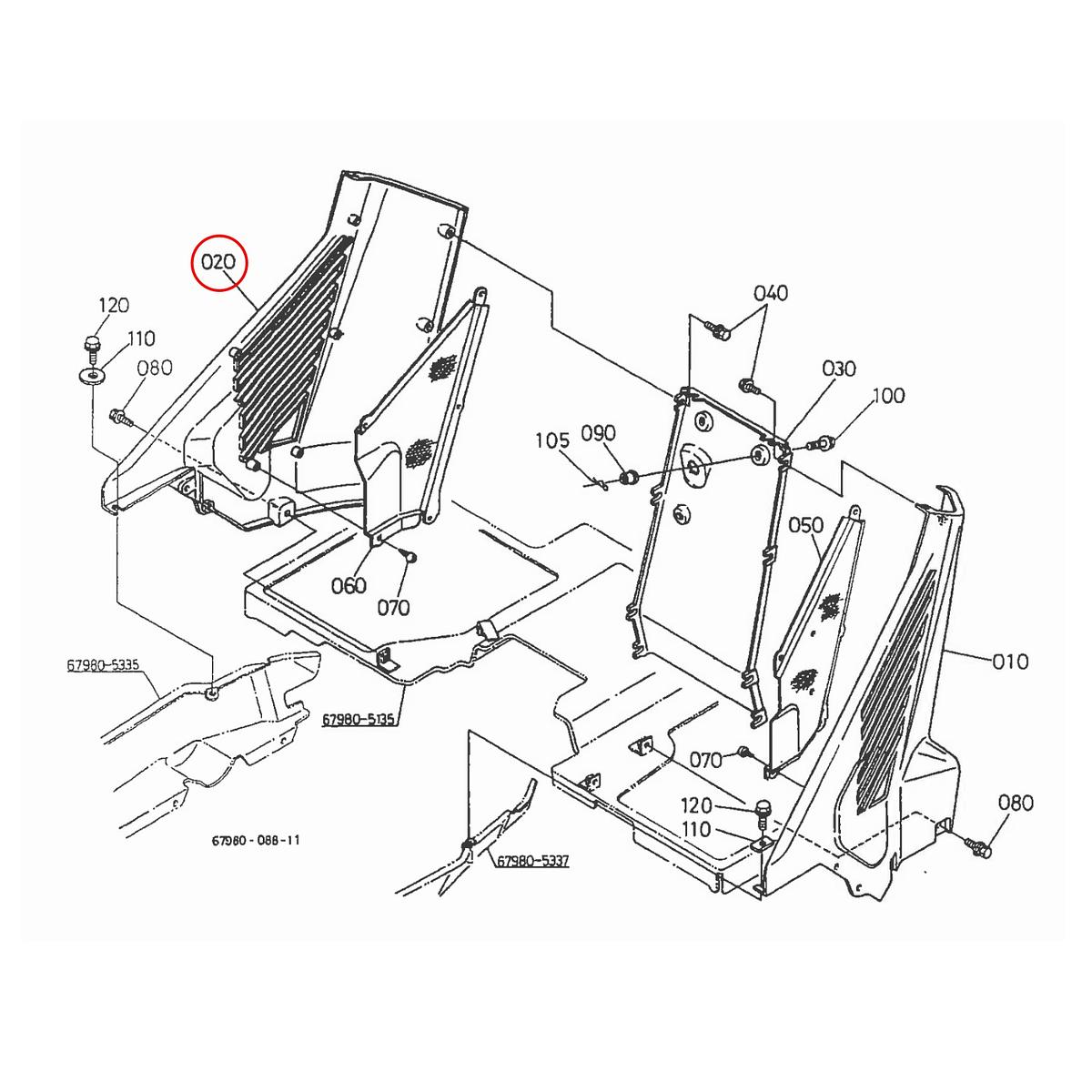 Kubota Κάλυμα 67980-53530. Ανταλλακτικά μεταχειρισμένα και καινούρια, εισαγόμενα από την Ιαπωνία σε άριστη κατάσταση. Βρείτε γνήσια - original και ιμιτασιόν - aftermarket ανταλλακτικά για όλα τα Kubota σε προσιτές τιμές.