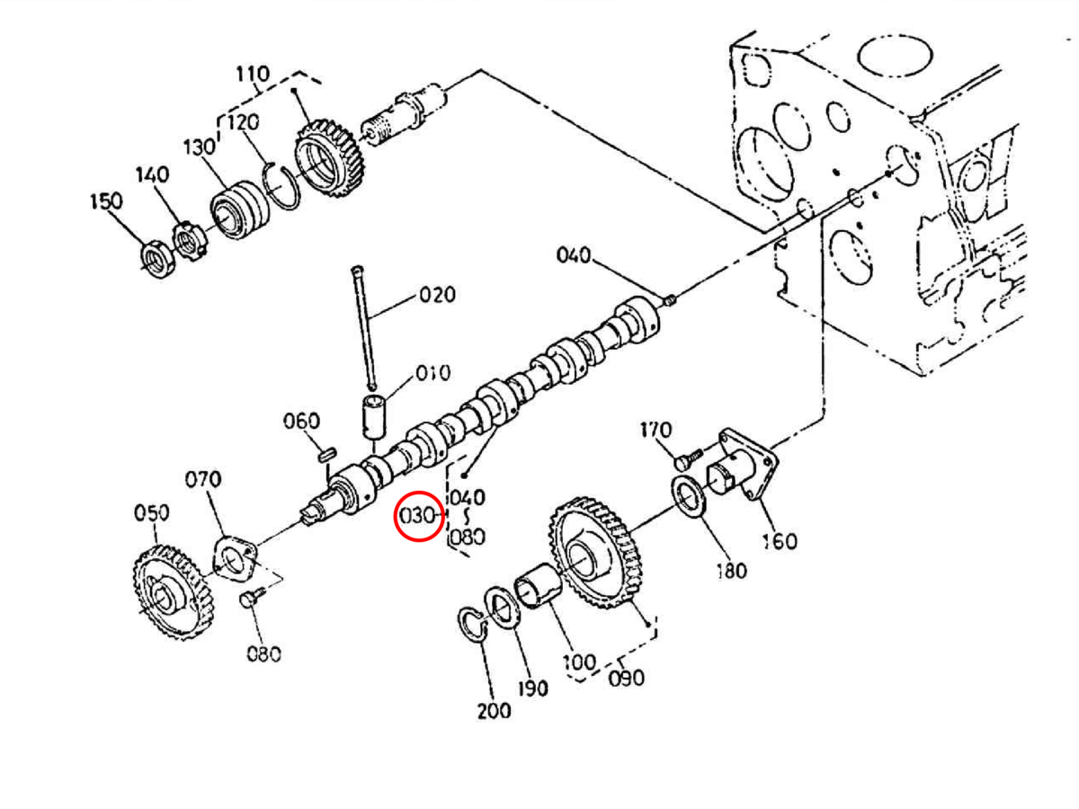 Camshaft Kubota: 16271-16010. Used and new spare parts, imported from Japan in excellent condition. Find genuine - original and aftermarket spare parts for all Kubota tractors at affordable price.