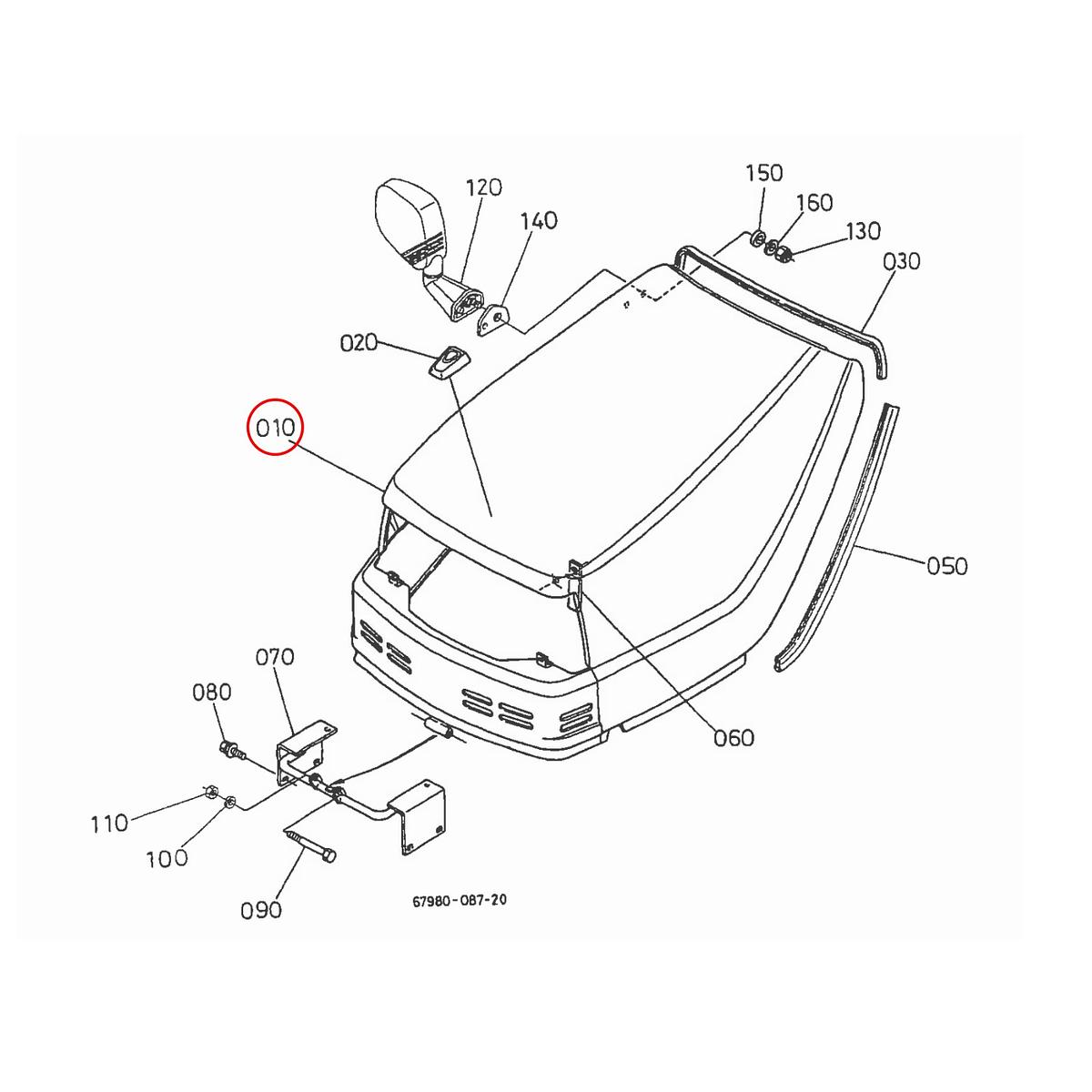 Kubota Καπώ 67980-53100. Ανταλλακτικά μεταχειρισμένα και καινούρια, εισαγόμενα από την Ιαπωνία σε άριστη κατάσταση. Βρείτε γνήσια - original και ιμιτασιόν - aftermarket ανταλλακτικά για όλα τα Kubota σε προσιτές τιμές.