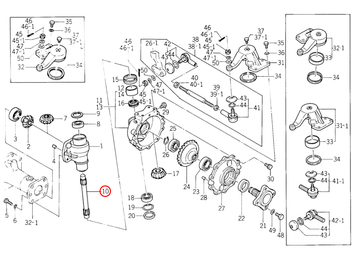 Κάθετος άξονας τροχού Iseki: 1491-434-004-00. Ανταλλακτικά μεταχειρισμένα και καινούρια, εισαγόμενα από την Ιαπωνία σε άριστη κατάσταση. Βρείτε γνήσια - original και ιμιτασιόν - aftermarket ανταλλακτικά για όλα τα Iseki σε προσιτές τιμές.