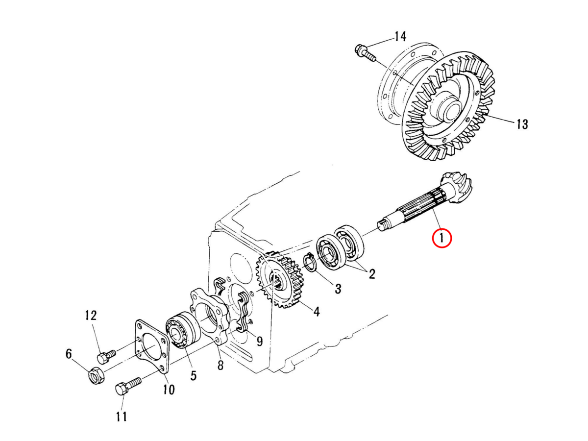 Pinion gear 8 teeth Kubota: 35110-22110. Used and new spare parts, imported from Japan in excellent condition. Find genuine - original and aftermarket spare parts for all Kubota tractors at affordable price.