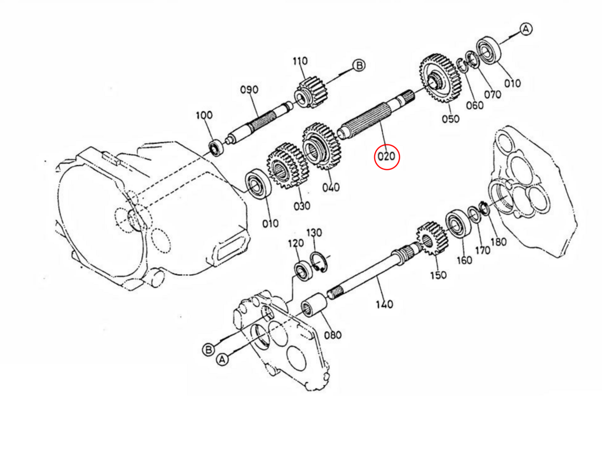 Shaft (P.T.O. - transmission) Kubota: 34030-23200. Used and new spare parts, imported from Japan in excellent condition. Find genuine - original and aftermarket spare parts for all Kubota tractors at affordable price.