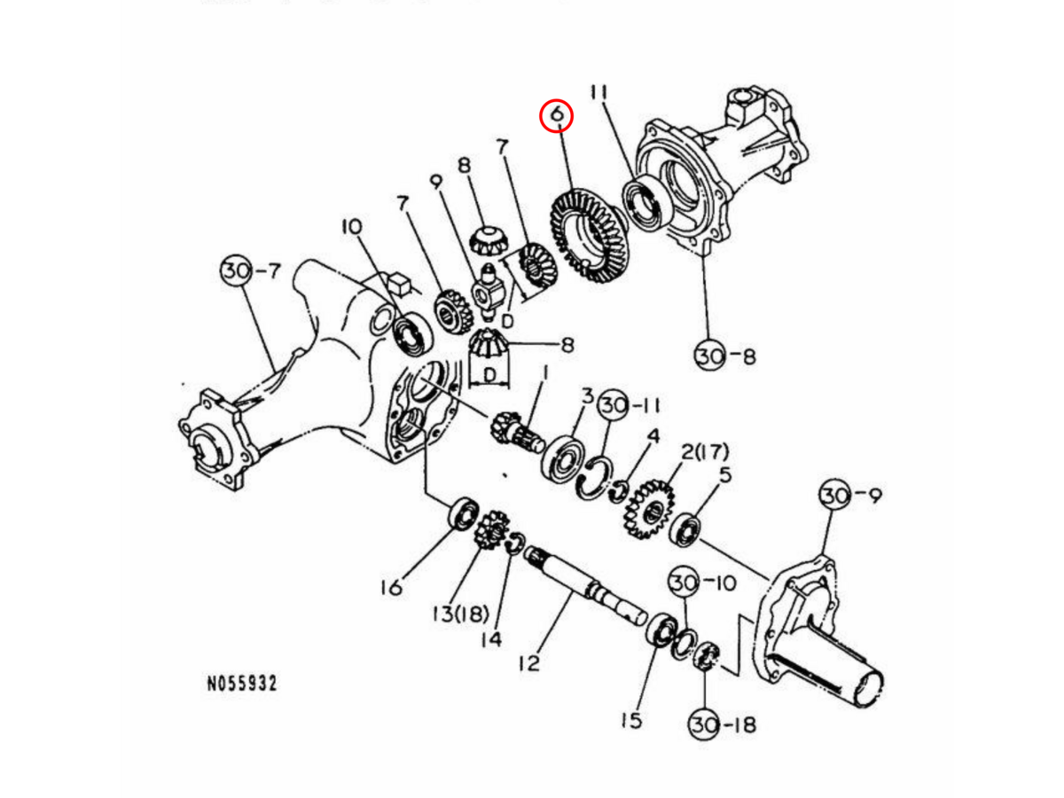 Crown bevel gear 45 teeth Yanmar: 198421-13210. Used and new spare parts, imported from Japan in excellent condition. Find genuine - original and aftermarket spare parts for all Yanmar tractors at affordable price.