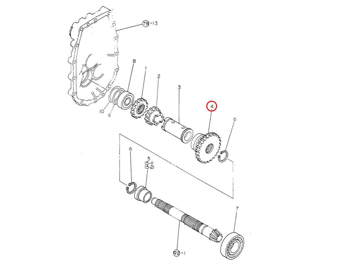 Γρανάζι αργό - γρήγορο 37 δόντια Yanmar: 194940-25550
