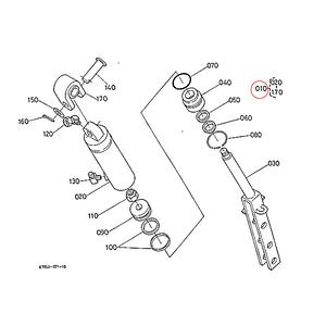 Kubota Hydraulic ram 67950-26700. Used and new spare parts, imported from Japan in excellent condition. Find genuine - original and aftermarket spare parts for all Kubota tractors at affordable prices.