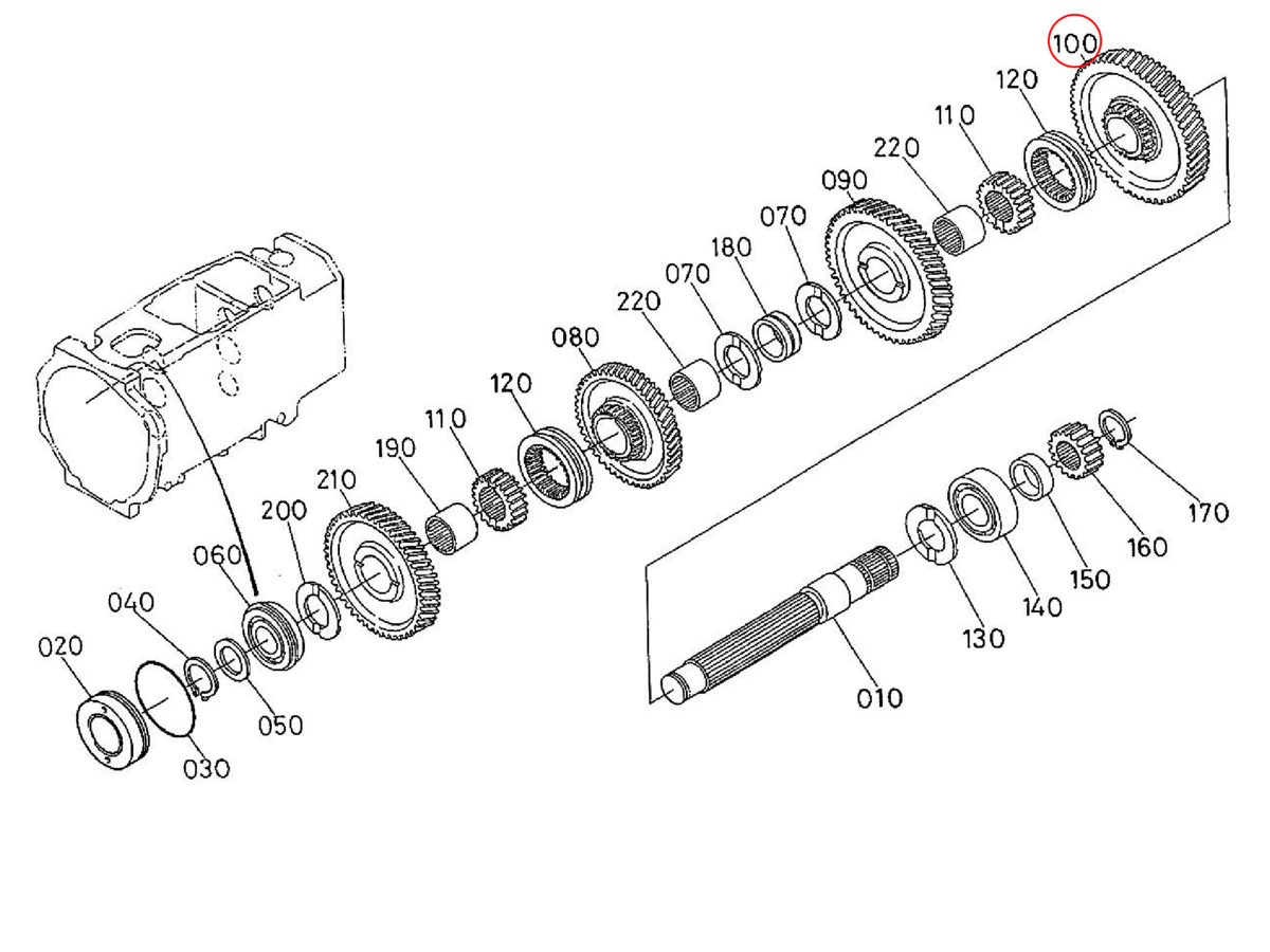 Gear 45 teeth Kubota: 31351-21740. Used and new spare parts, imported from Japan in excellent condition. Find genuine - original and aftermarket spare parts for all Kubota tractors at affordable price.