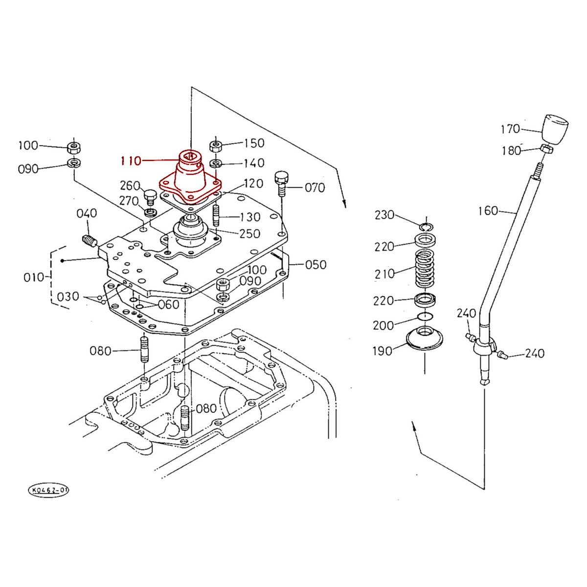 Βάση επιλογέα ταχυτήτων Kubota 36730-21270. Ανταλλακτικά μεταχειρισμένα και καινούρια, εισαγόμενα από την Ιαπωνία σε άριστη κατάσταση. Βρείτε γνήσια - original και ιμιτασιόν - aftermarket ανταλλακτικά για όλα τα τρακτέρ Kubota σε προσιτές τιμές.