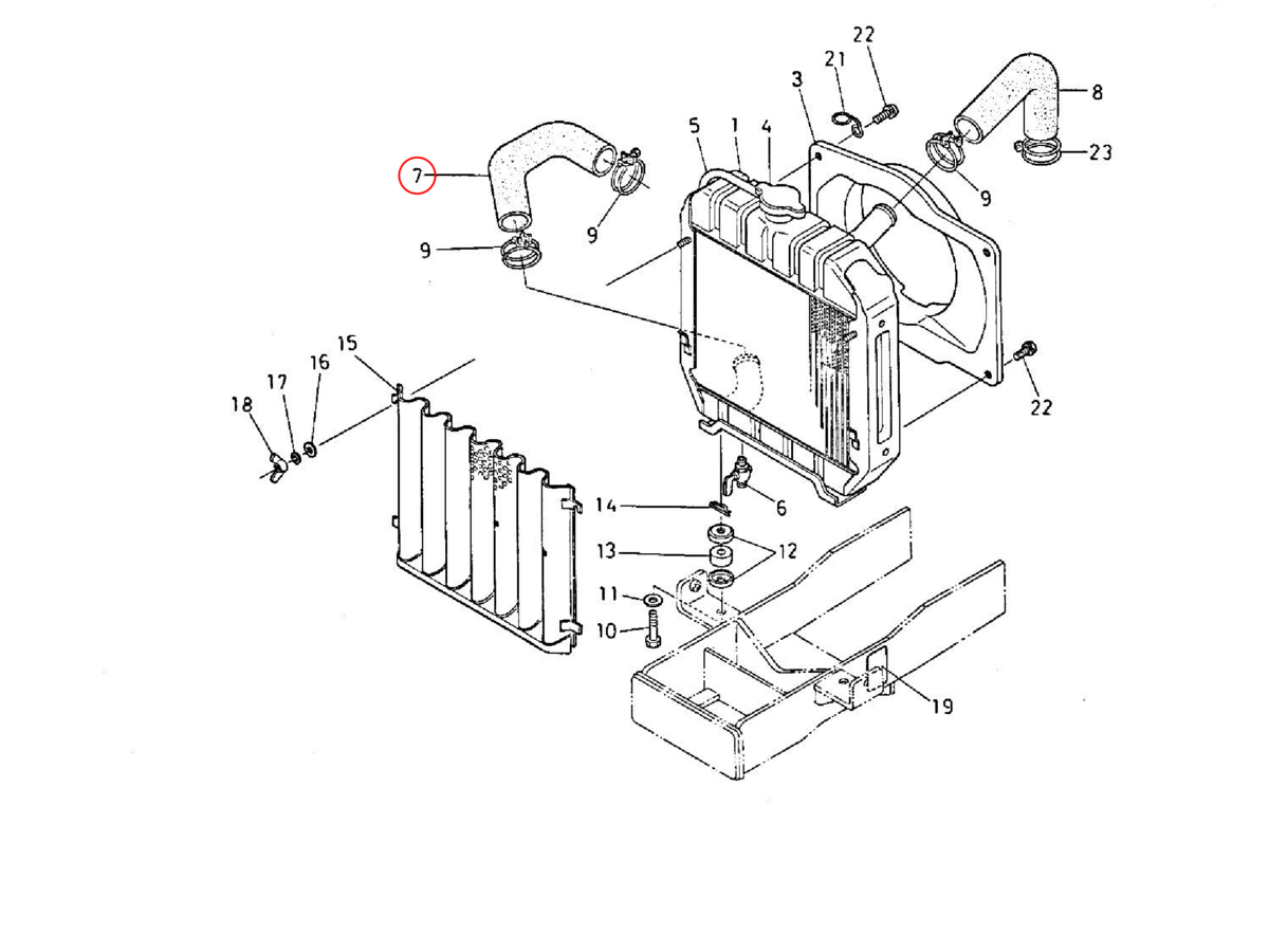 Κολάρο ψυγείου νερού κάτω Kubota: 15261-72850. Ανταλλακτικά μεταχειρισμένα και καινούρια, εισαγόμενα από την Ιαπωνία σε άριστη κατάσταση. Βρείτε γνήσια - original και ιμιτασιόν - aftermarket ανταλλακτικά για όλα τα Kubota σε προσιτές τιμές.
