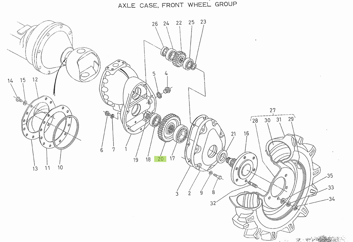 Gear 32 Teeth Kubota 34160-43651. Used and new spare parts, imported from Japan in excellent condition. Find genuine - original and aftermarket spare parts for all Kubota tractors at affordable prices.