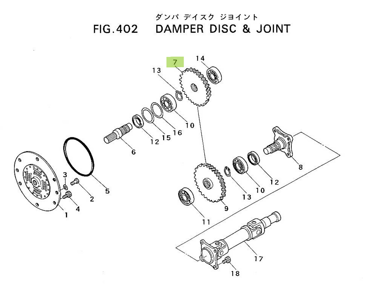 Gear 41 Teeth Mitsubishi 1032-1022-000. Used and new spare parts, imported from Japan in excellent condition. Find genuine - original and aftermarket spare parts for all Kubota tractors at affordable prices.
