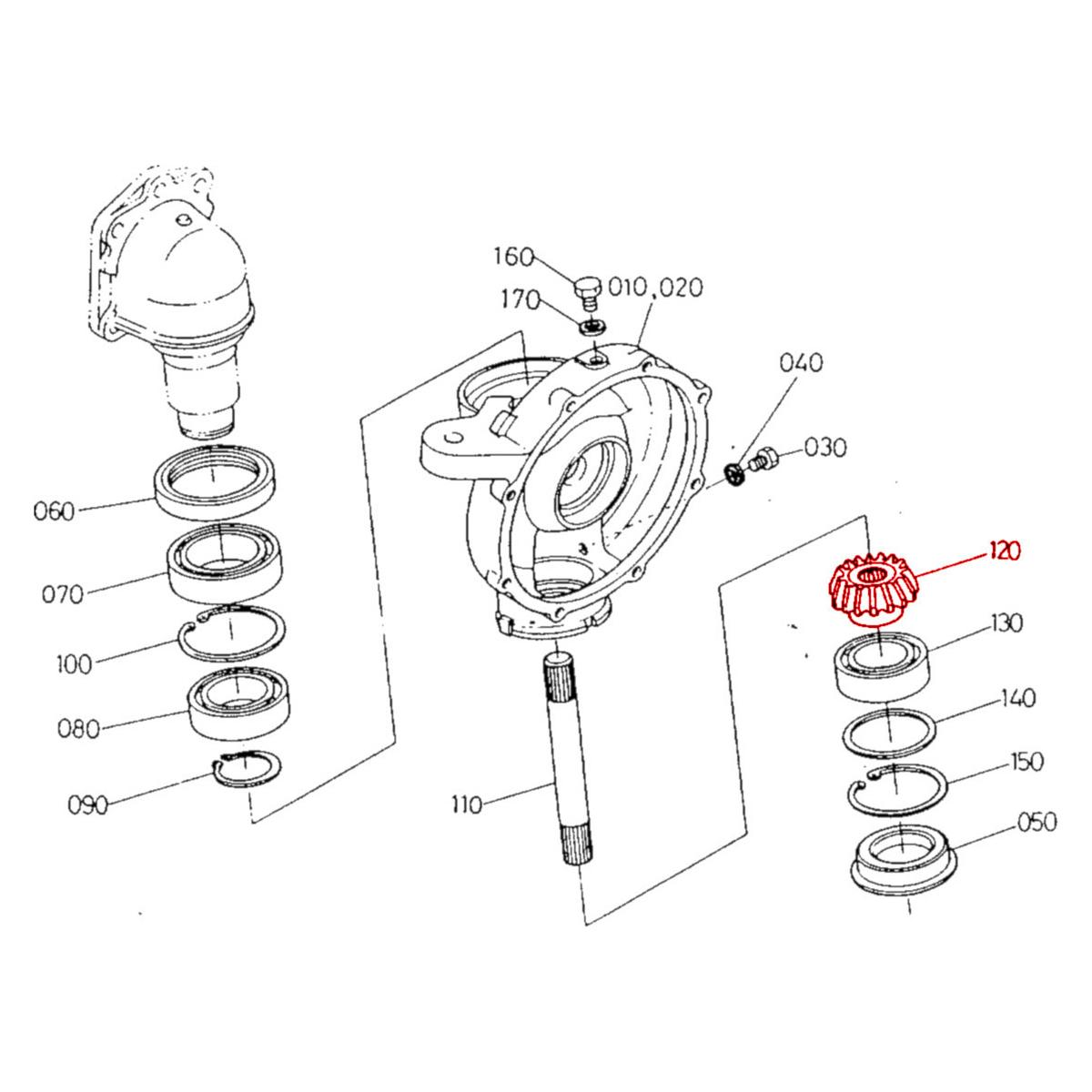 Γρανάζι κωνικό 12 δοντιών Kubota 31353-43930. Ανταλλακτικά μεταχειρισμένα και καινούρια, εισαγόμενα από την Ιαπωνία σε άριστη κατάσταση. Βρείτε γνήσια - original και ιμιτασιόν - aftermarket ανταλλακτικά για όλα τα τρακτέρ Kubota σε προσιτές τιμές.