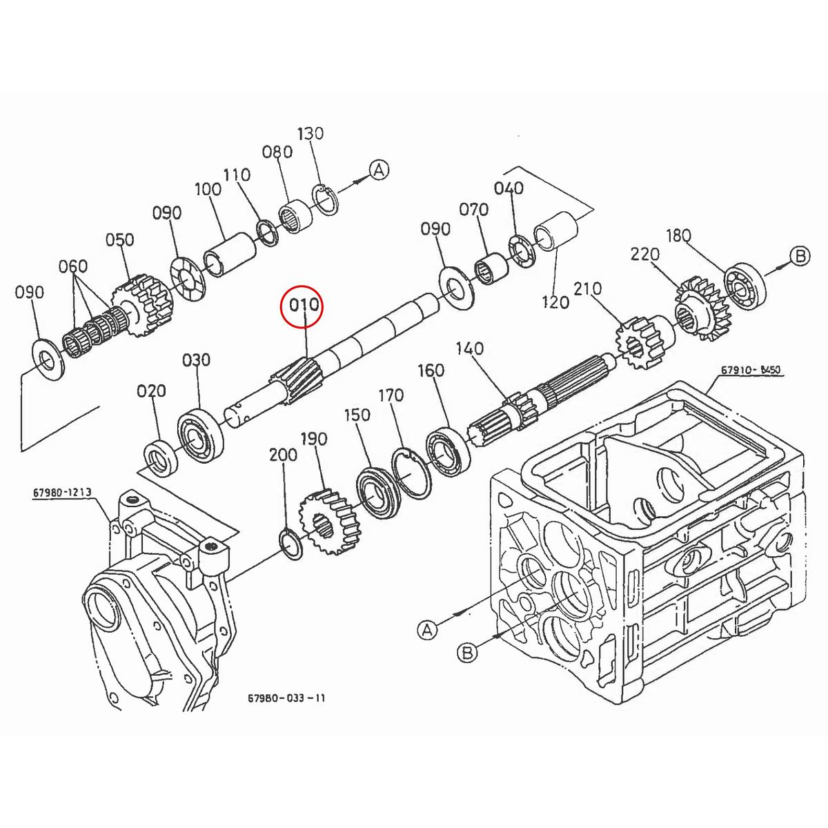 Kubota 1ος άξονας 67980-14150. Ανταλλακτικά μεταχειρισμένα και καινούρια, εισαγόμενα από την Ιαπωνία σε άριστη κατάσταση. Βρείτε γνήσια - original και ιμιτασιόν - aftermarket ανταλλακτικά για όλα τα Kubota σε προσιτές τιμές.