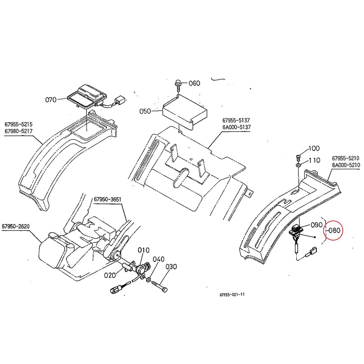 Kubota Διακόπτης 67955-26640. Ανταλλακτικά μεταχειρισμένα και καινούρια, εισαγόμενα από την Ιαπωνία σε άριστη κατάσταση. Βρείτε γνήσια - original και ιμιτασιόν - aftermarket ανταλλακτικά για όλα τα Kubota σε προσιτές τιμές.