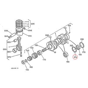 Kubota Thrust +0.4mm 19202-2980. Used and new spare parts, imported from Japan in excellent condition. Find genuine - original and aftermarket spare parts for all Kubota tractors at affordable prices.