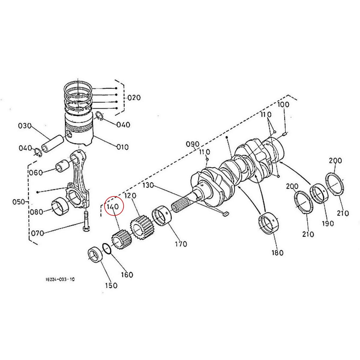 Kubota Γρανάζι στροφάλου 16241-35630. Ανταλλακτικά μεταχειρισμένα και καινούρια, εισαγόμενα από την Ιαπωνία σε άριστη κατάσταση. Βρείτε γνήσια - original και ιμιτασιόν - aftermarket ανταλλακτικά για όλα τα Kubota σε προσιτές τιμές.
