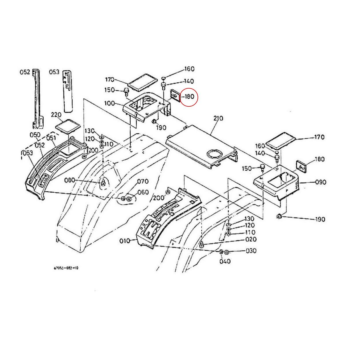 Kubota Αντανακλαστικό 67950-52260. Ανταλλακτικά μεταχειρισμένα και καινούρια, εισαγόμενα από την Ιαπωνία σε άριστη κατάσταση. Βρείτε γνήσια - original και ιμιτασιόν - aftermarket ανταλλακτικά για όλα τα Kubota σε προσιτές τιμές.