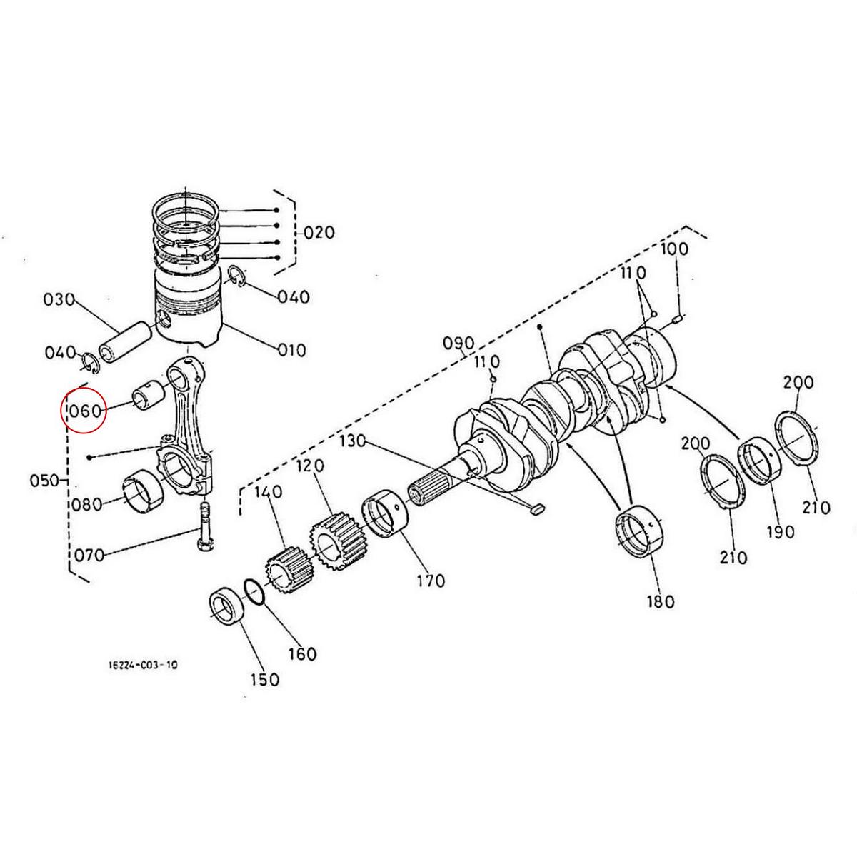 Kubota Δαχτυλιδι μπιέλας 16241-21980. Ανταλλακτικά μεταχειρισμένα και καινούρια, εισαγόμενα από την Ιαπωνία σε άριστη κατάσταση. Βρείτε γνήσια - original και ιμιτασιόν - aftermarket ανταλλακτικά για όλα τα Kubota σε προσιτές τιμές.