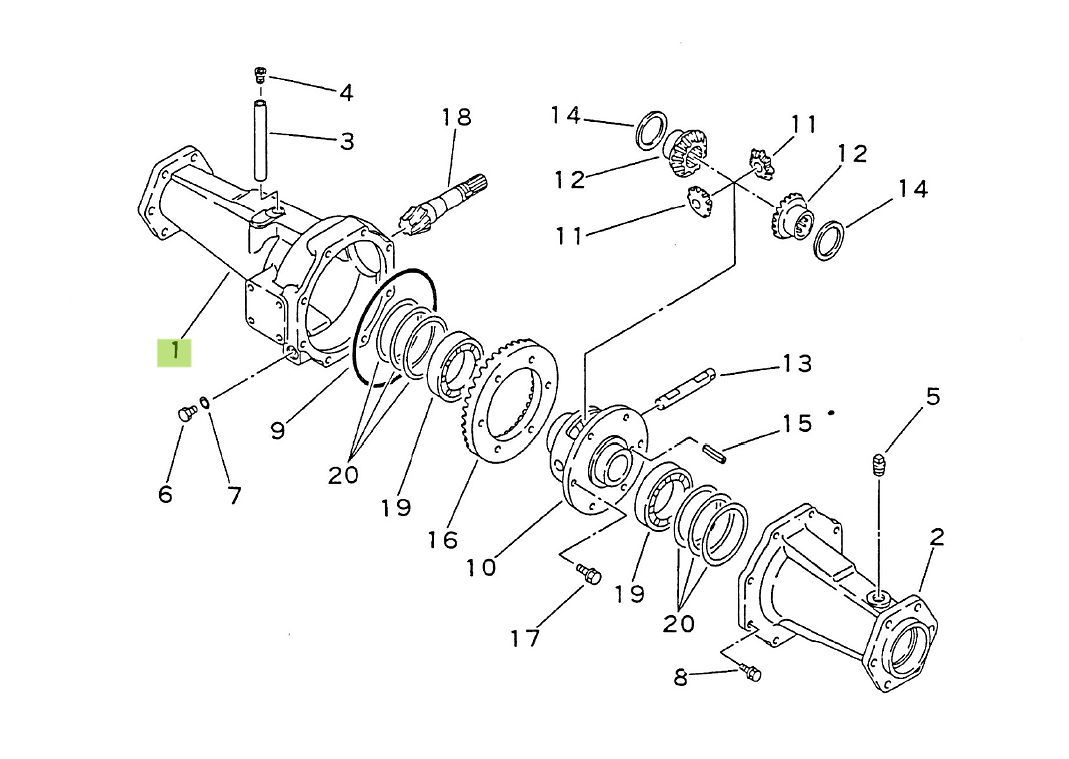 Axle Housing Mitsubishi 1025-2111-AC0. Used and new spare parts, imported from Japan in excellent condition. Find genuine - original and aftermarket spare parts for all Mitsubishi tractors at affordable prices.