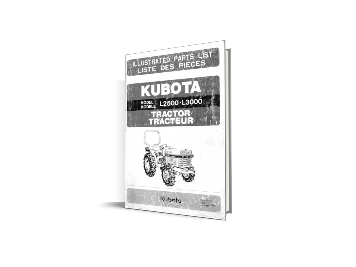 Κατάλογος ανταλλακτικών Kubota L2500, L3000. Πλήρης ενημερωμένος κατάλογος με όλους τους κωδικούς για τα ανταλλακτικά του τρακτέρ Kubota L2500, L3000.
