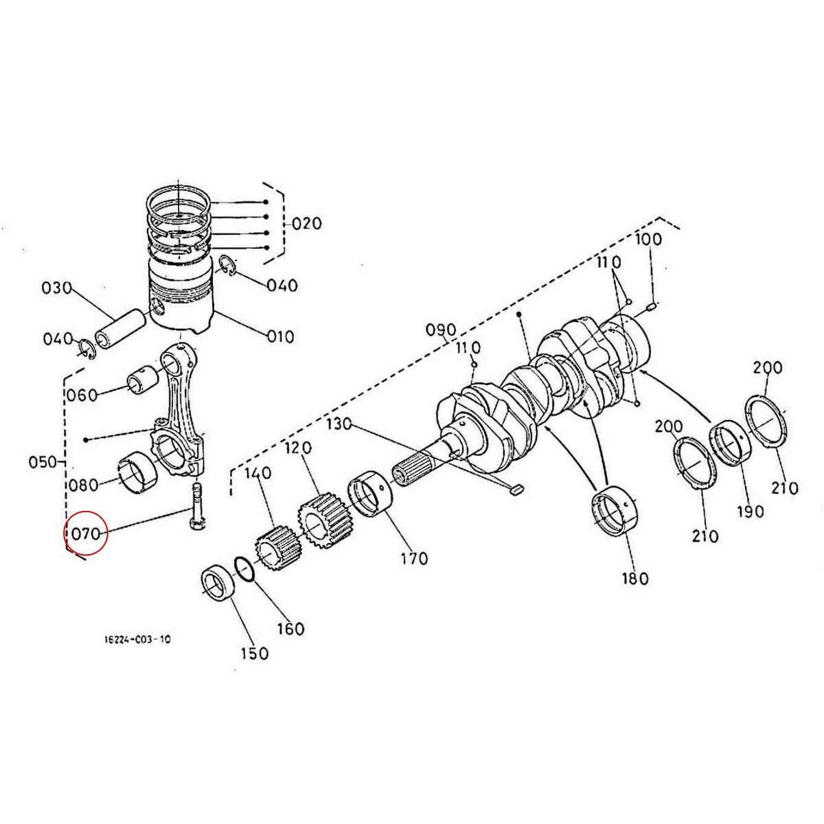 Kubota Βίδα μπιέλας 16241-22140. Ανταλλακτικά μεταχειρισμένα και καινούρια, εισαγόμενα από την Ιαπωνία σε άριστη κατάσταση. Βρείτε γνήσια - original και ιμιτασιόν - aftermarket ανταλλακτικά για όλα τα Kubota σε προσιτές τιμές.
