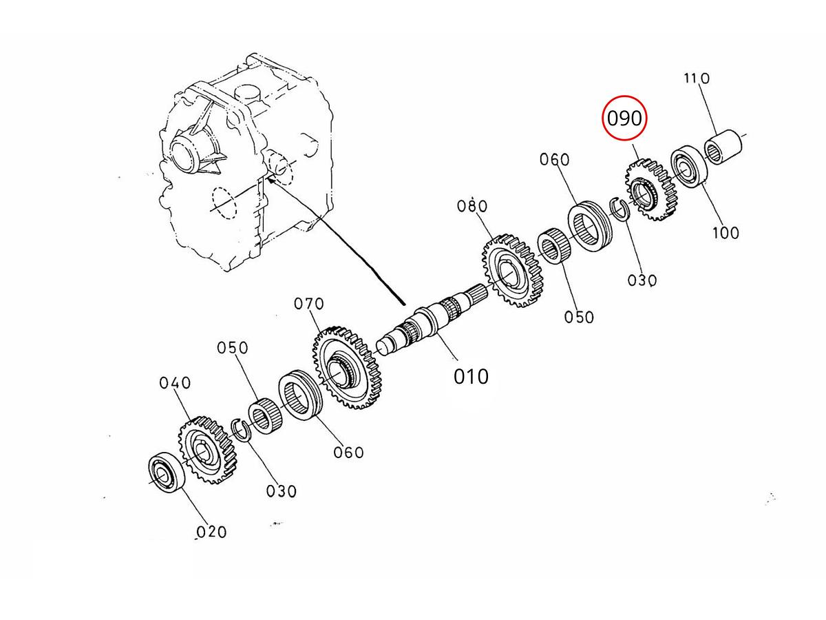 Gear 23 teeth: 37410-14590. Used and new spare parts, imported from Japan in excellent condition. Find genuine - original and aftermarket spare parts for all Kubota tractors at affordable prices.