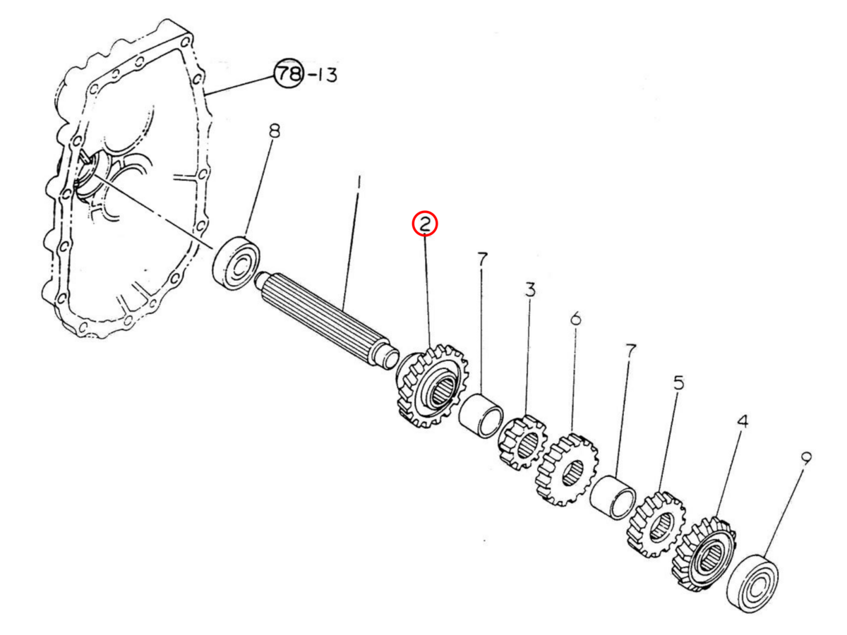Gear 28 teeth Yanmar: 194940-25620. Used and new spare parts, imported from Japan in excellent condition. Find genuine - original and aftermarket spare parts for all Yanmar tractors at affordable price.