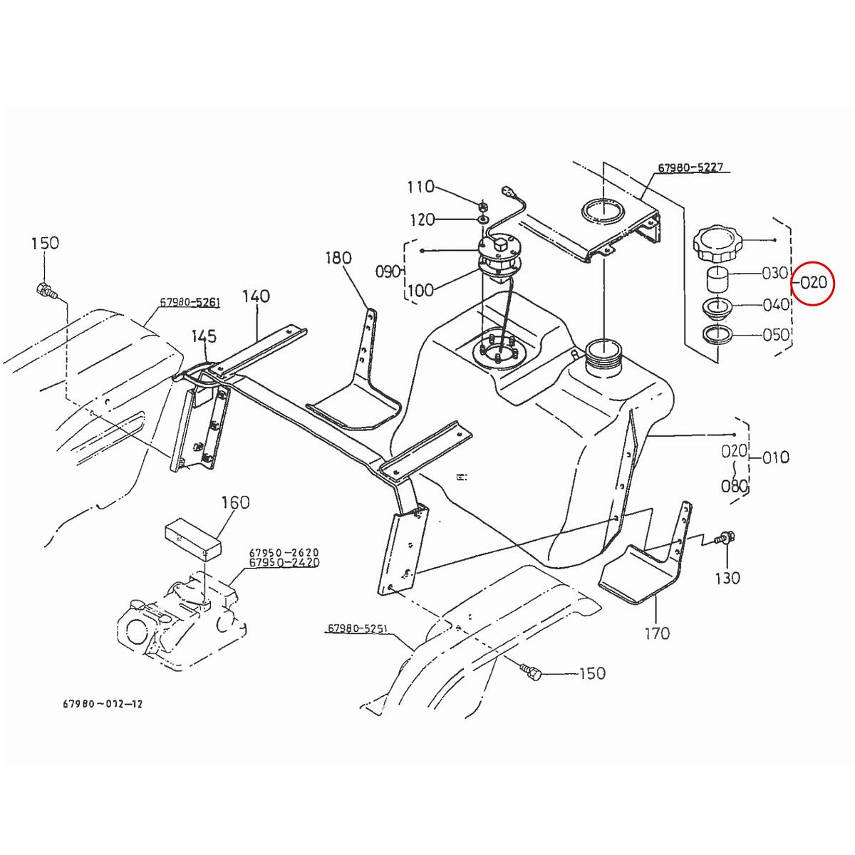 Kubota Τάπα τεποζίτου πετρελαίου 38240-35200. Ανταλλακτικά μεταχειρισμένα και καινούρια, εισαγόμενα από την Ιαπωνία σε άριστη κατάσταση. Βρείτε γνήσια - original και ιμιτασιόν - aftermarket ανταλλακτικά για όλα τα Kubota σε προσιτές τιμές.