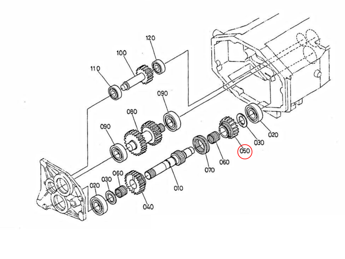 Gear (reverse) 19 teeth Kubota: 34070-22420. Used and new spare parts, imported from Japan in excellent condition. Find genuine - original and aftermarket spare parts for all Kubota tractors at affordable price.