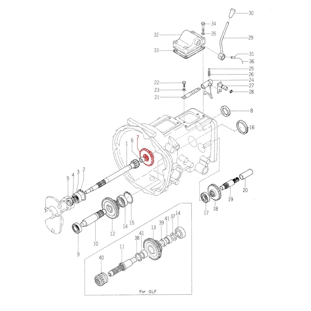 Gear, change 29T Iseki 1430-121-006-00. Used and new spare parts, imported from Japan in excellent condition. Find genuine - original and aftermarket spare parts for all Iseki tractors at affordable prices.