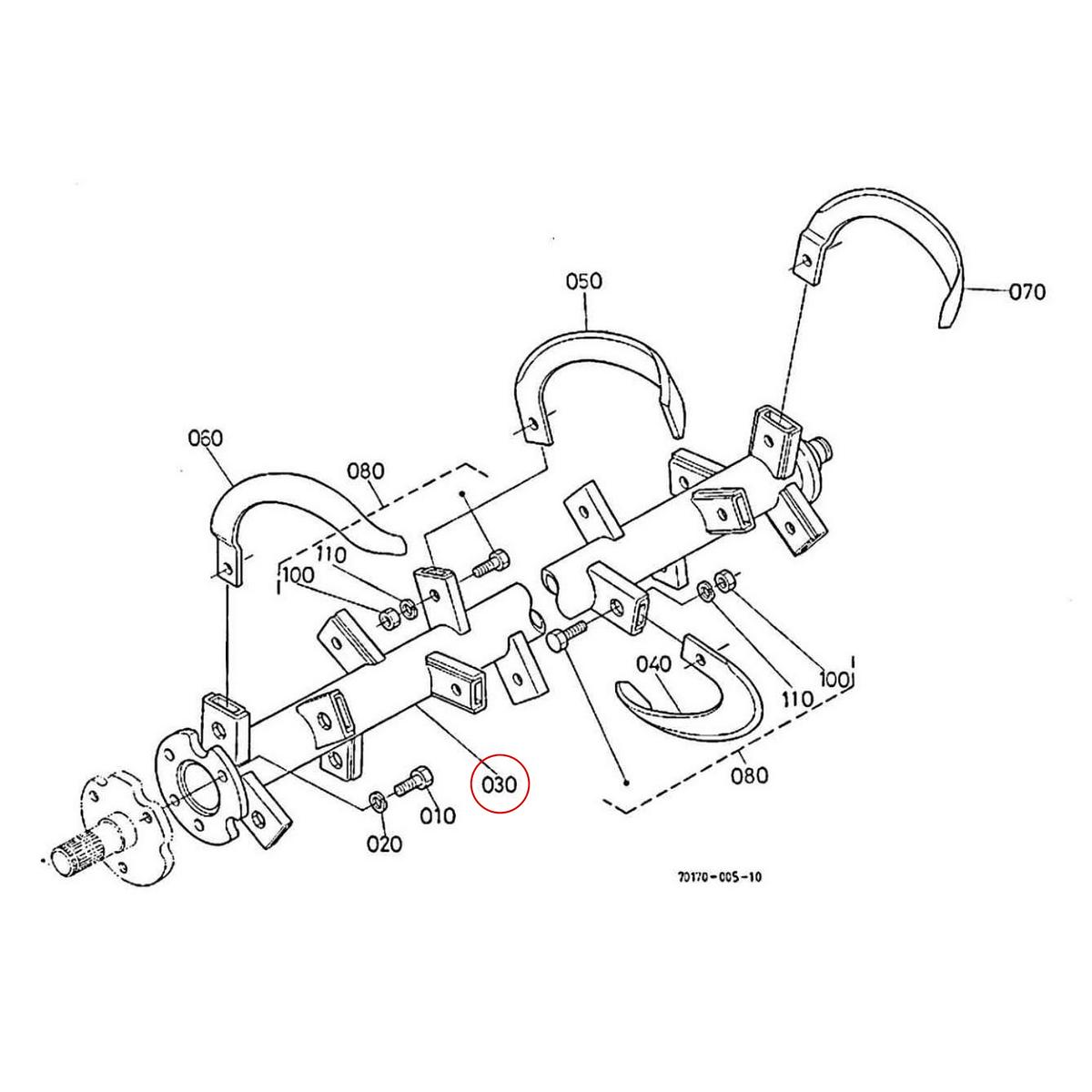 Kubota Μαχαιροφόρος άξονας 70171-55310. Ανταλλακτικά μεταχειρισμένα και καινούρια, εισαγόμενα από την Ιαπωνία σε άριστη κατάσταση. Βρείτε γνήσια - original και ιμιτασιόν - aftermarket ανταλλακτικά για όλα τα Kubota σε προσιτές τιμές.