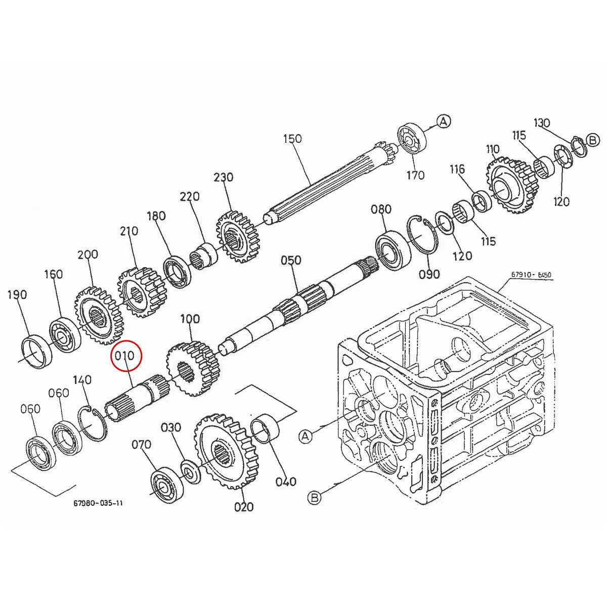 Kubota Άξονας 67980-14320. Ανταλλακτικά μεταχειρισμένα και καινούρια, εισαγόμενα από την Ιαπωνία σε άριστη κατάσταση. Βρείτε γνήσια - original και ιμιτασιόν - aftermarket ανταλλακτικά για όλα τα Kubota σε προσιτές τιμές.