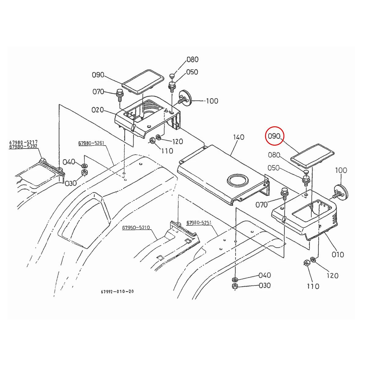 Kubota Κάλυμα 67950-52250. Ανταλλακτικά μεταχειρισμένα και καινούρια, εισαγόμενα από την Ιαπωνία σε άριστη κατάσταση. Βρείτε γνήσια - original και ιμιτασιόν - aftermarket ανταλλακτικά για όλα τα Kubota σε προσιτές τιμές.