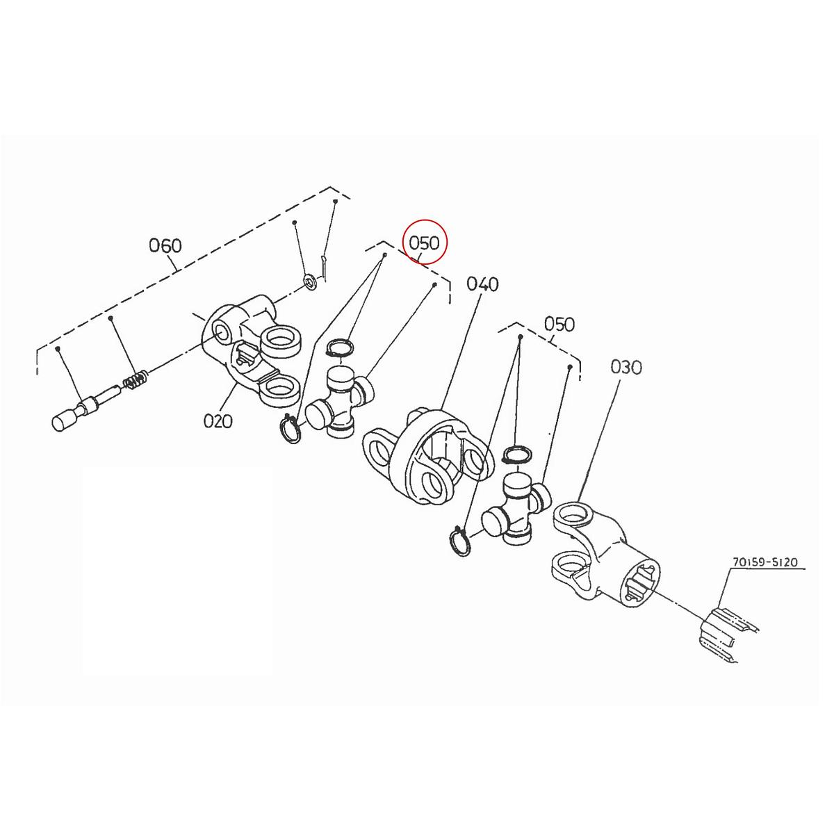 Kubota Cross 79190-31250. Used and new spare parts, imported from Japan in excellent condition. Find genuine - original and aftermarket spare parts for all Kubota tractors at affordable prices.