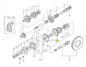 Gear Shaft 36-15-25 Teeth Iseki 1507-306-0020-0. Used and new spare parts, imported from Japan in excellent condition. Find genuine - original and aftermarket spare parts for all Kubota tractors at affordable prices.
