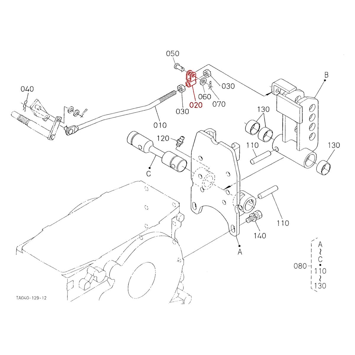 Βάση στήριξης Kubota TA040-38350. Ανταλλακτικά μεταχειρισμένα και καινούρια, εισαγόμενα από την Ιαπωνία σε άριστη κατάσταση. Βρείτε γνήσια - original και ιμιτασιόν - aftermarket ανταλλακτικά για όλα τα Kubota σε προσιτές τιμές.