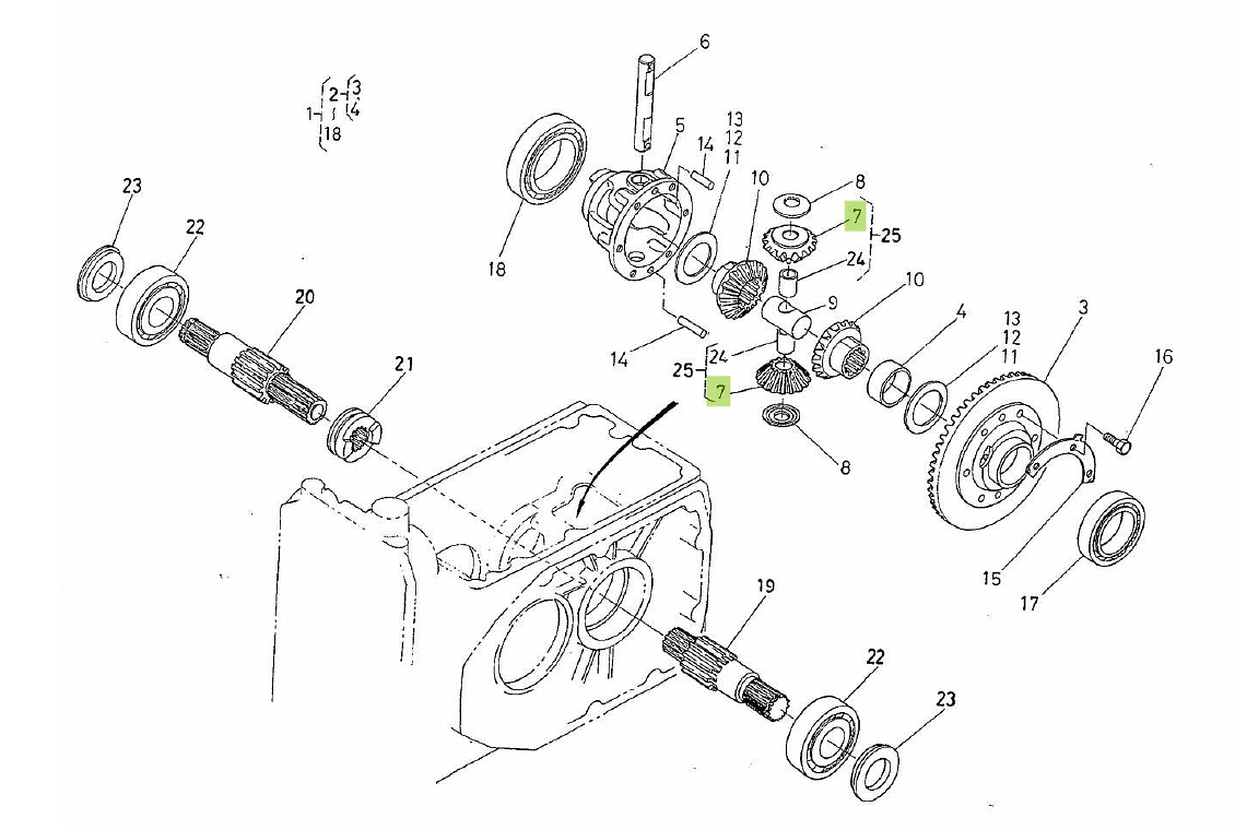 Gear Planetary Rear Diff. Kubota 67111-16662. Used and new spare parts, imported from Japan in excellent condition. Find genuine - original and aftermarket spare parts for all Kubota tractors at affordable prices.